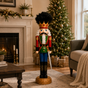3 FT Red, Green, & Blue Nutcracker with Multicolor LED Lights