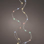 10 FT 60 Micro LED Multi Lights With Silver Wire Battery Operated