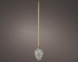 8" Micro LED Pinecone Ornament Battery Operated