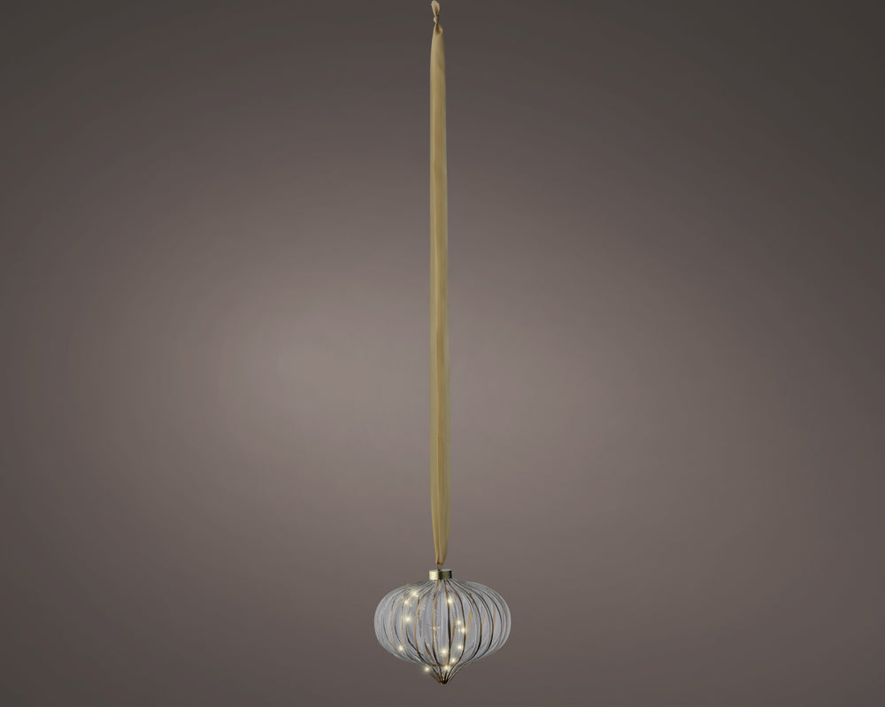 8" Micro LED Onion Ornament Battery Operated