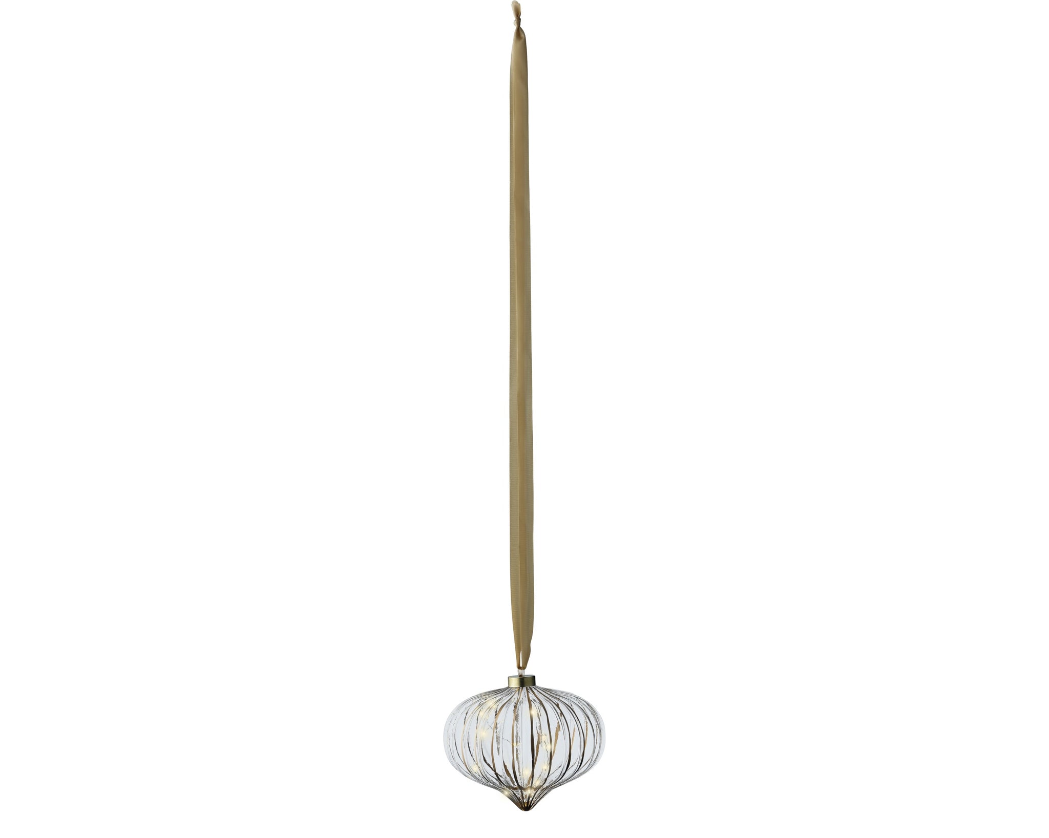 8" Micro LED Onion Ornament Battery Operated
