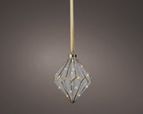8" Micro LED Diamond Ornament Battery Operated