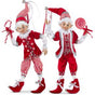 16" Red & White Posable Elf Assorted