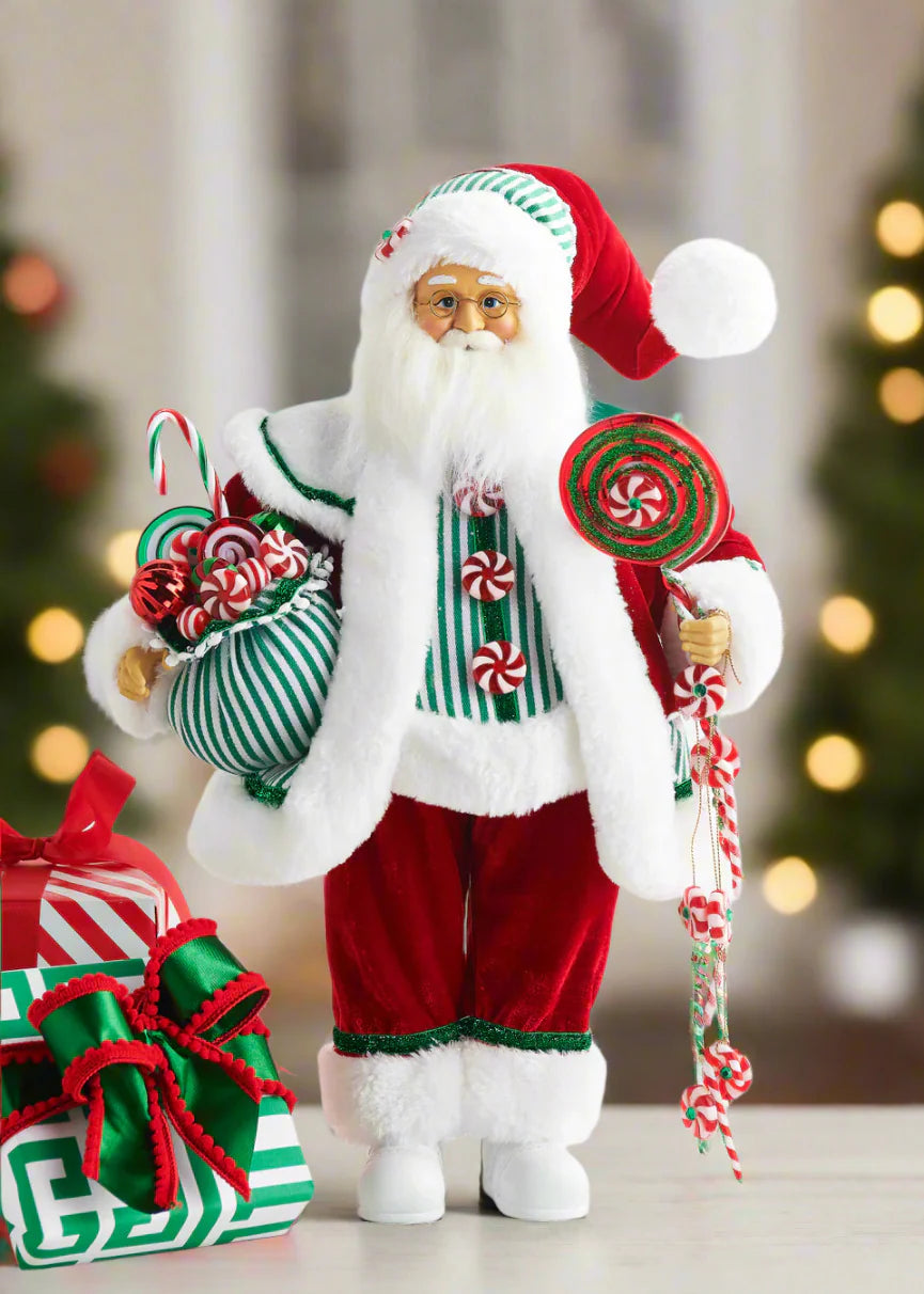 18" Peppermint Santa