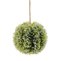5" Iced Greenery Ball Ornament
