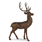 4 FT Bronze Standing Stag Statue