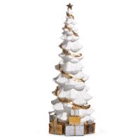 19" White Gold Tree with Packages