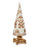 16" Gold White Pearl Cone Tree