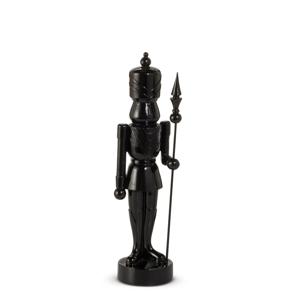 15" Black Nutcracker With Staff