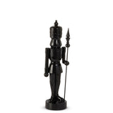 15" Black Nutcracker With Staff