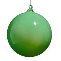 5" Green Opaque Glass Ball Ornament