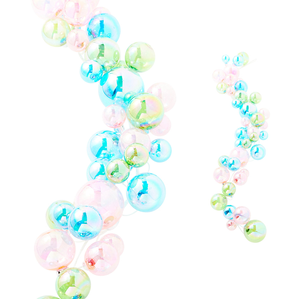 4 FT Bright Iridescent Ball Garland