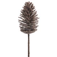 15" Iced Pinecone Stem