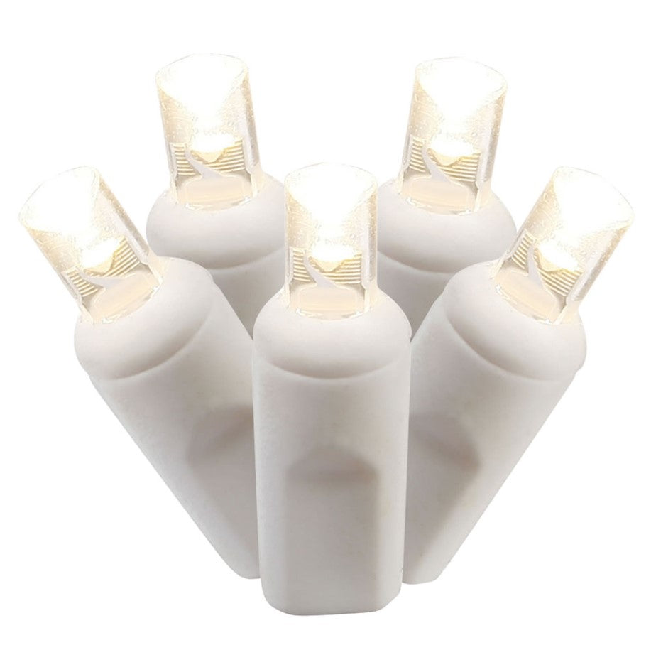50 LED Warm White With White Wire String Lights