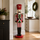 6 FT Red & White Striped Nutcracker