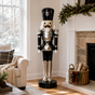 6 FT Black & Gold Nutcracker