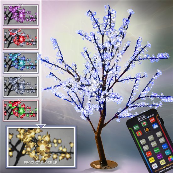 5 FT Cherry Blossom Tree Dynamic LED RBGWW With Remote