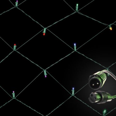 4 FT X 6 FT Net 100 LED Lights RGBWW With Green Wire