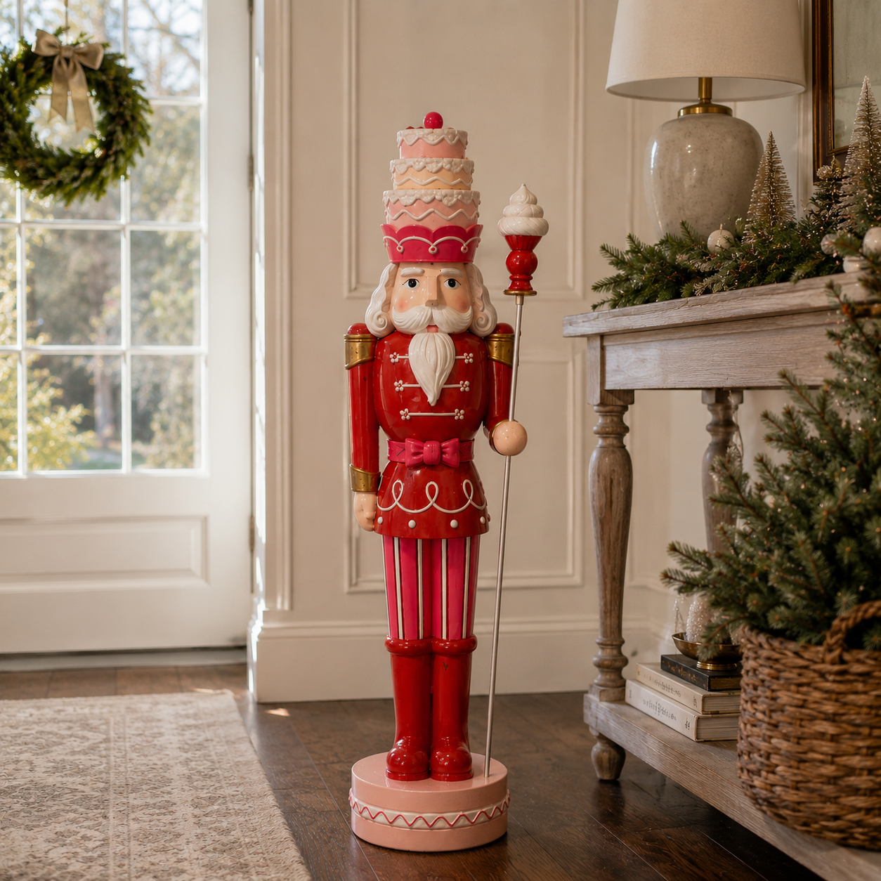 4 FT Red & Pink Nutcracker