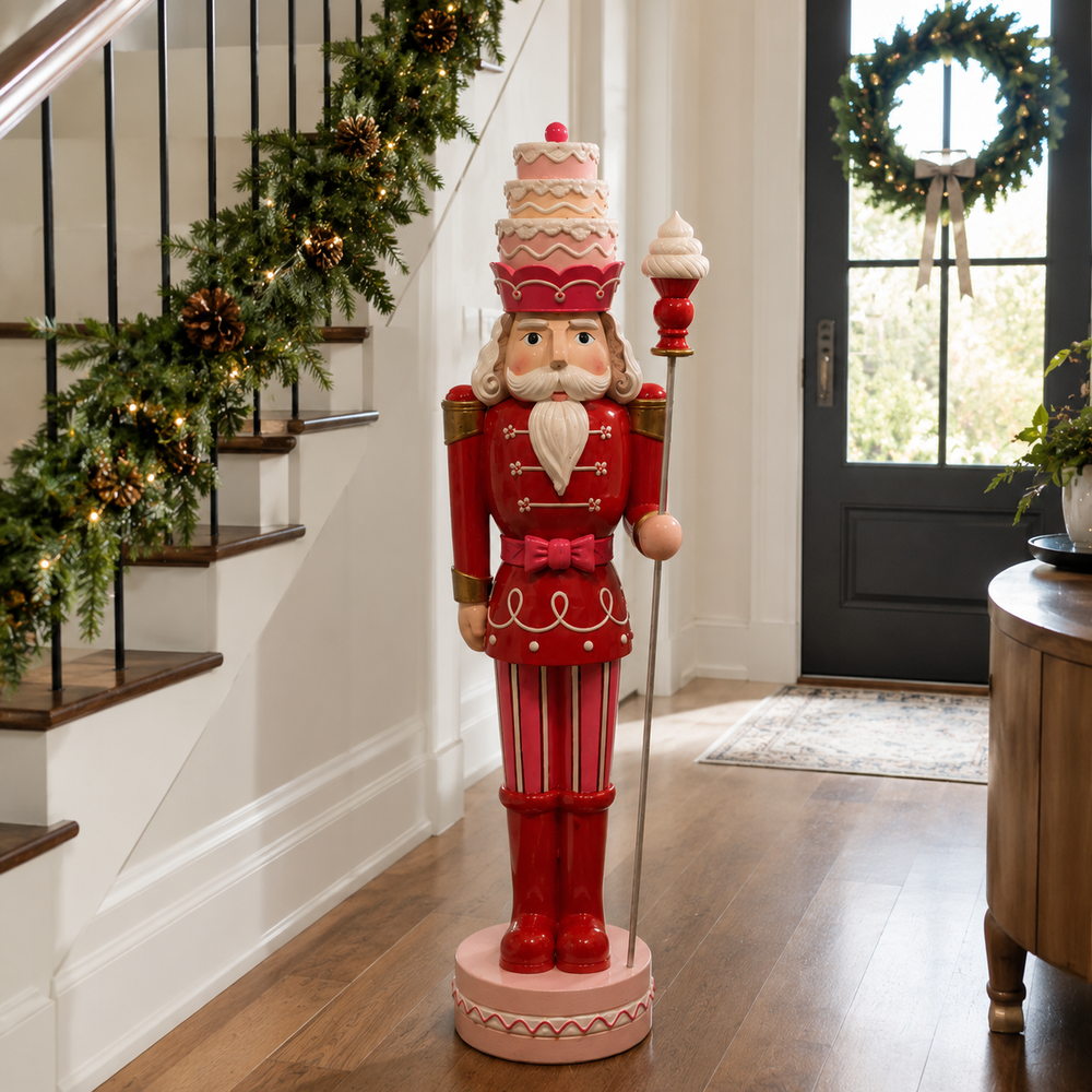 4 FT Red & Pink Nutcracker
