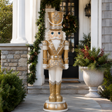 4 FT Gold and Silver Nutcracker