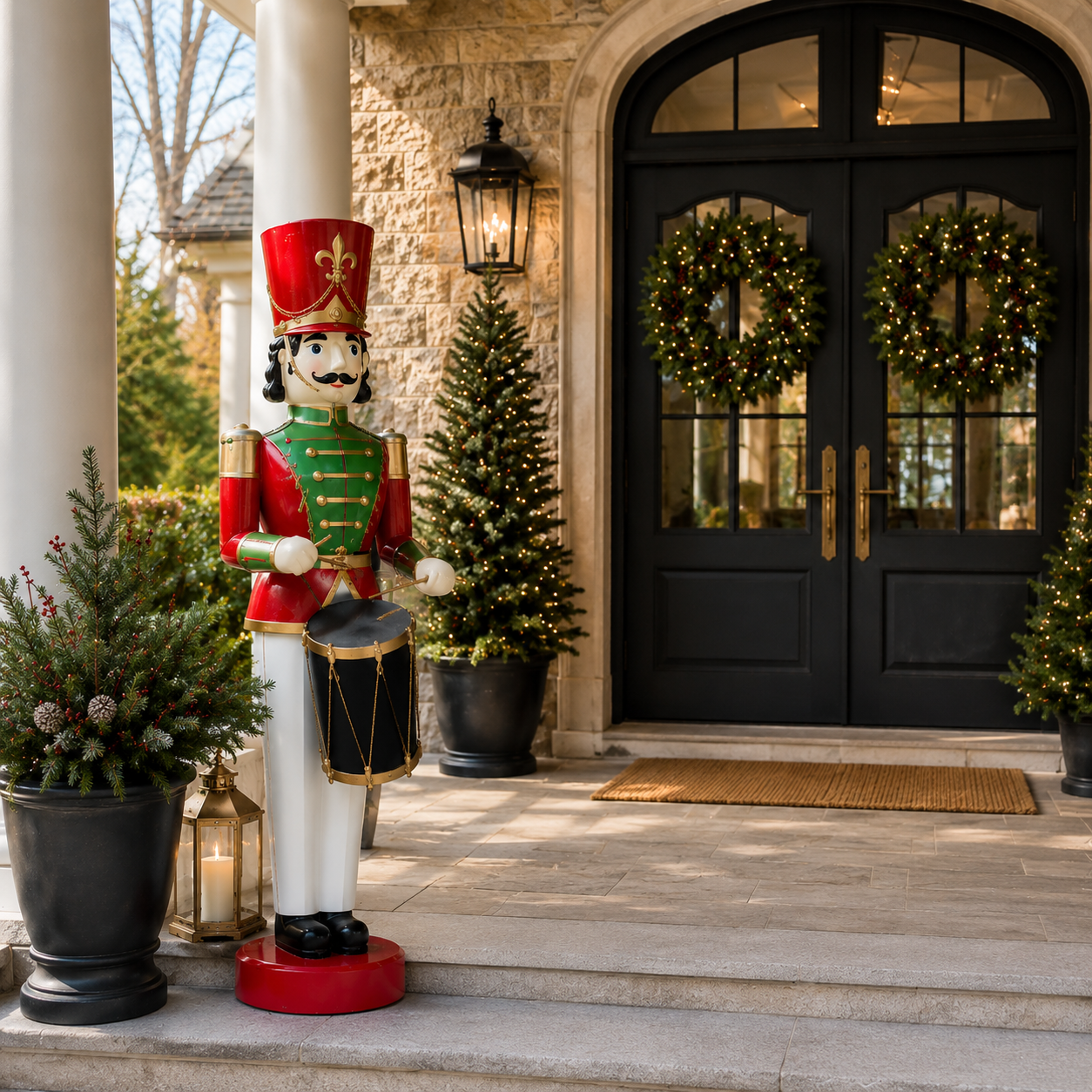 9 FT Red & Green Toy Soldier With Drum