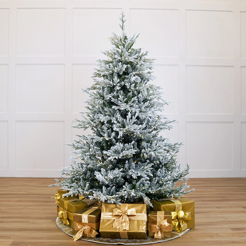 Norway Snowy Deluxe Tree Pre Lit Warm White LED Lights