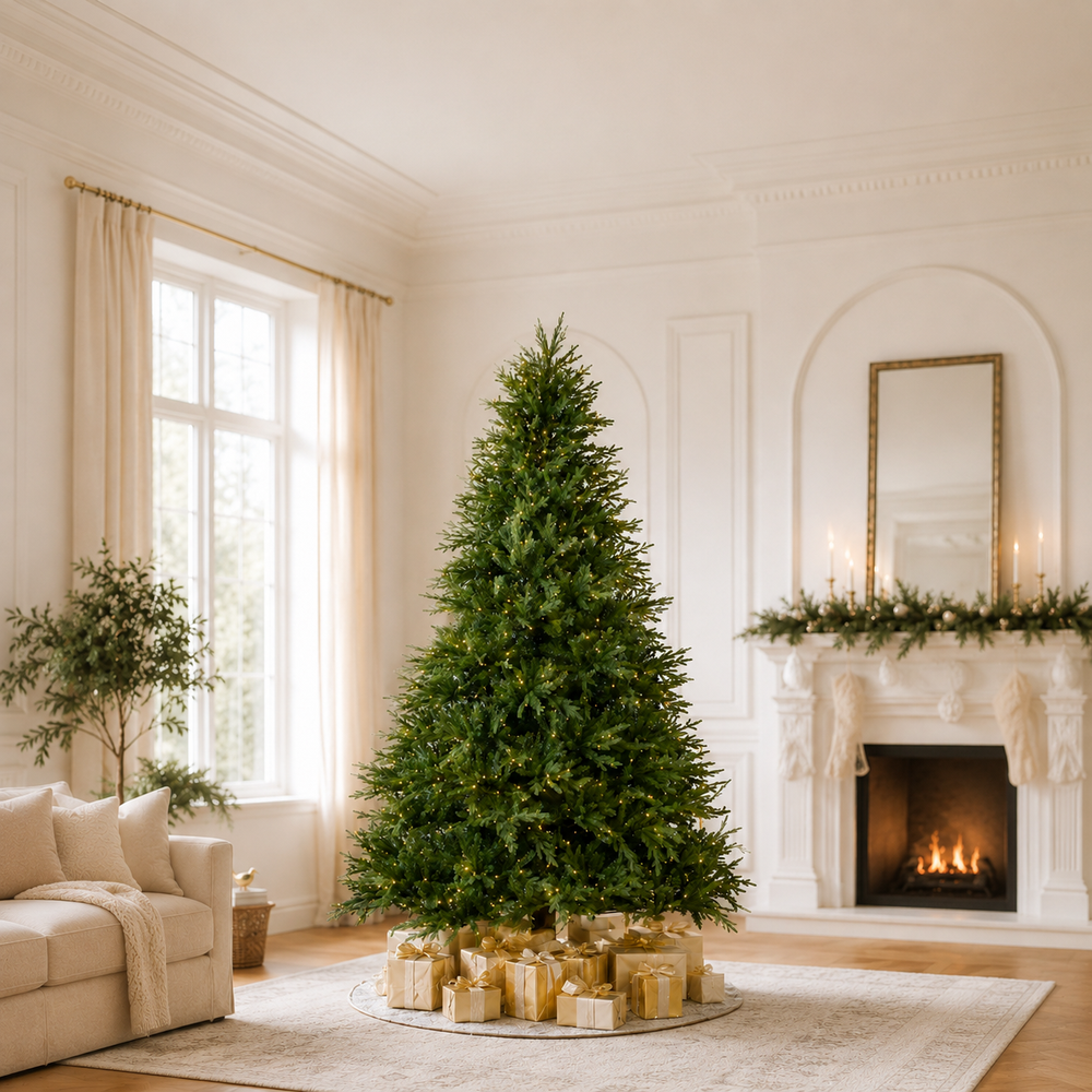 Kentucky Fir Tree Pre Lit Warm White LED Lights
