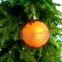 6" Dark Orange Glitter Ball Ornament