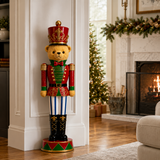 4 FT Lighted Bear Nutcracker Battery Operated