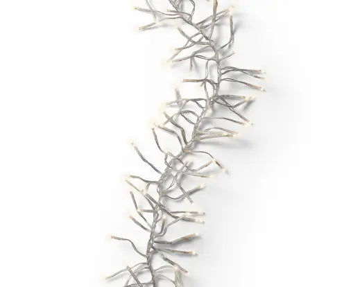 23 FT 768 LED Warm White Cluster Lights With Transparent Wire