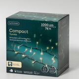 74 FT Compact 1000 LED Warm White Transparent Wire
