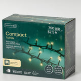 53 FT Compact 750 LED Warm White Lights With Green Wire