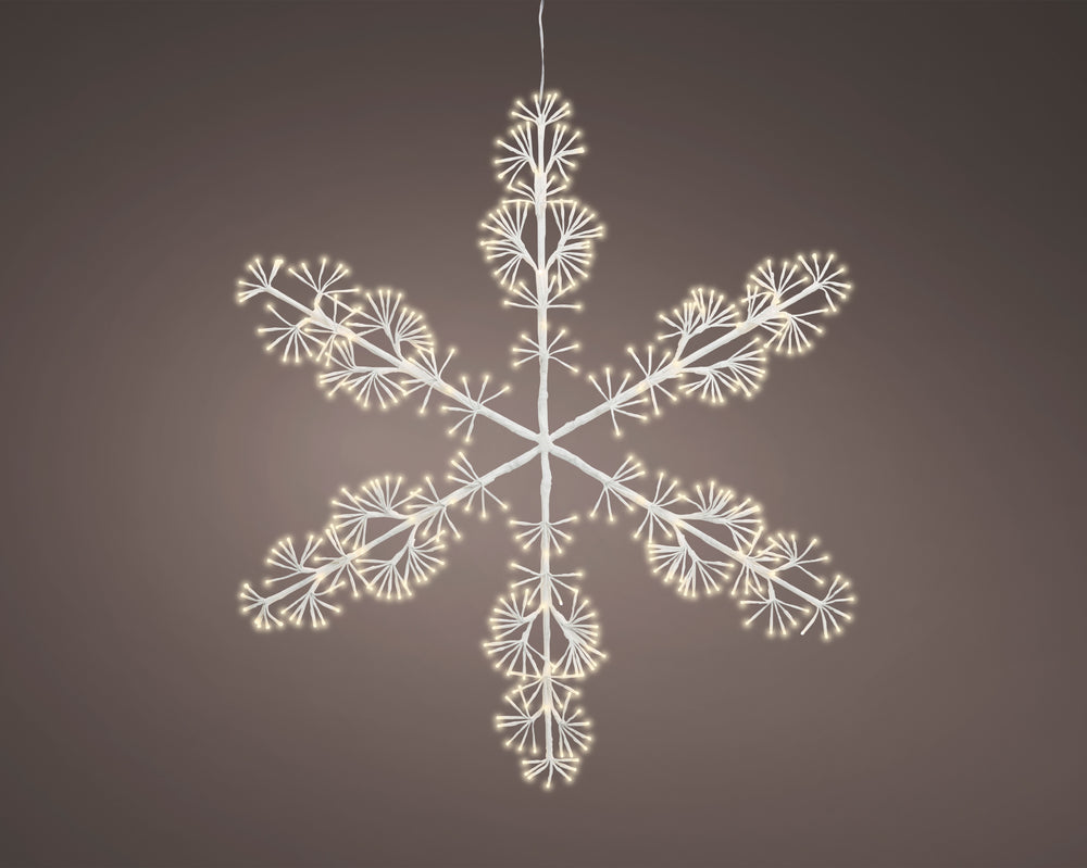 3 FT X 6 FT 420 LED Warm White White Wire Snowflake