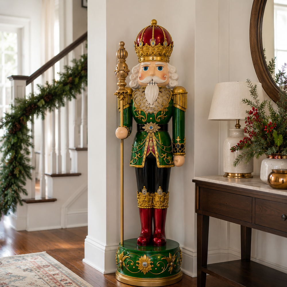 6 FT Red, Green & Gold Nutcracker