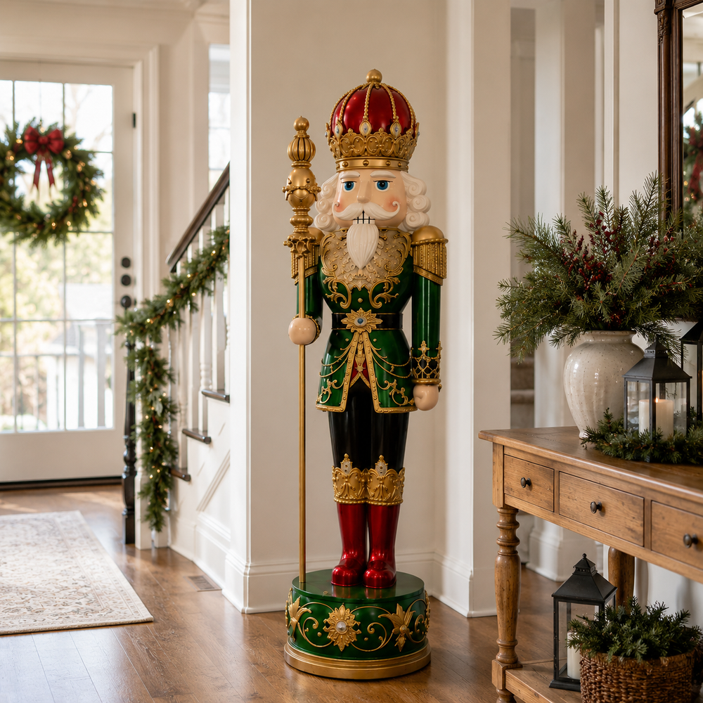 6 FT Red, Green & Gold Nutcracker
