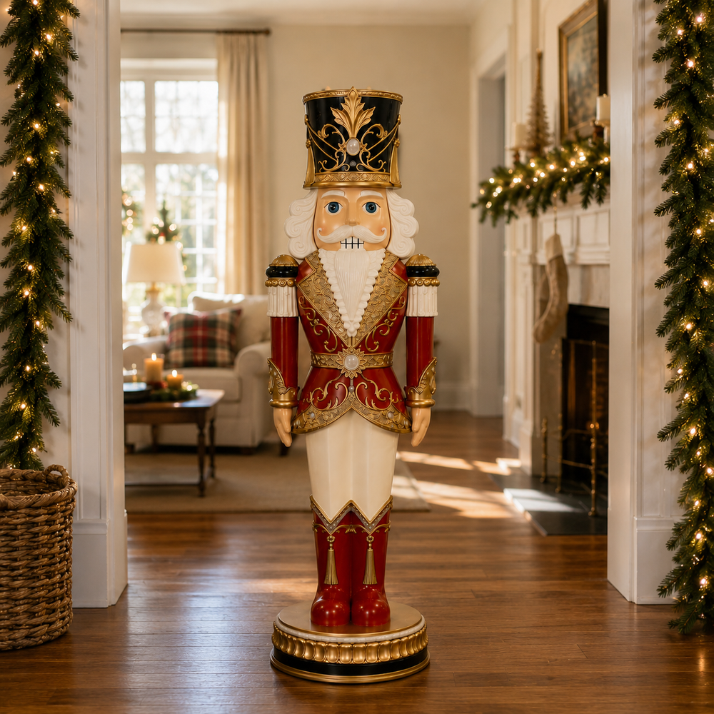 6 FT Red, Black & White Nutcracker