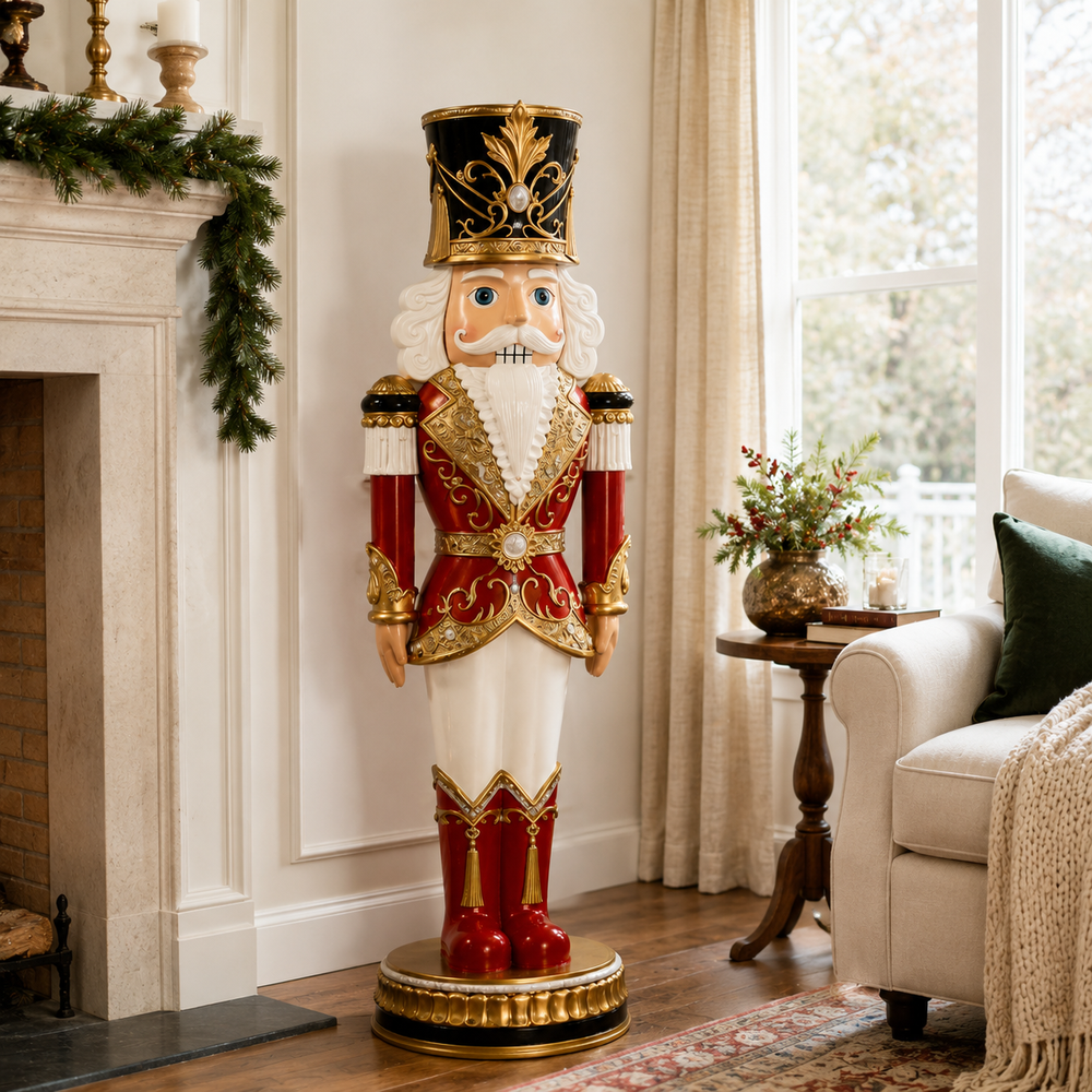 6 FT Red, Black & White Nutcracker