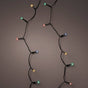 24 FT 96 LED Multicolor Black Wire 8 Function Twinkle Battery Operated