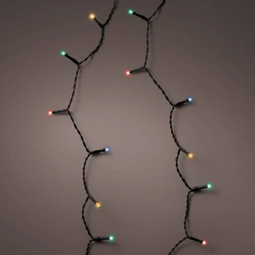24 FT 96 LED Multicolor Black Wire 8 Function Twinkle Battery Operated