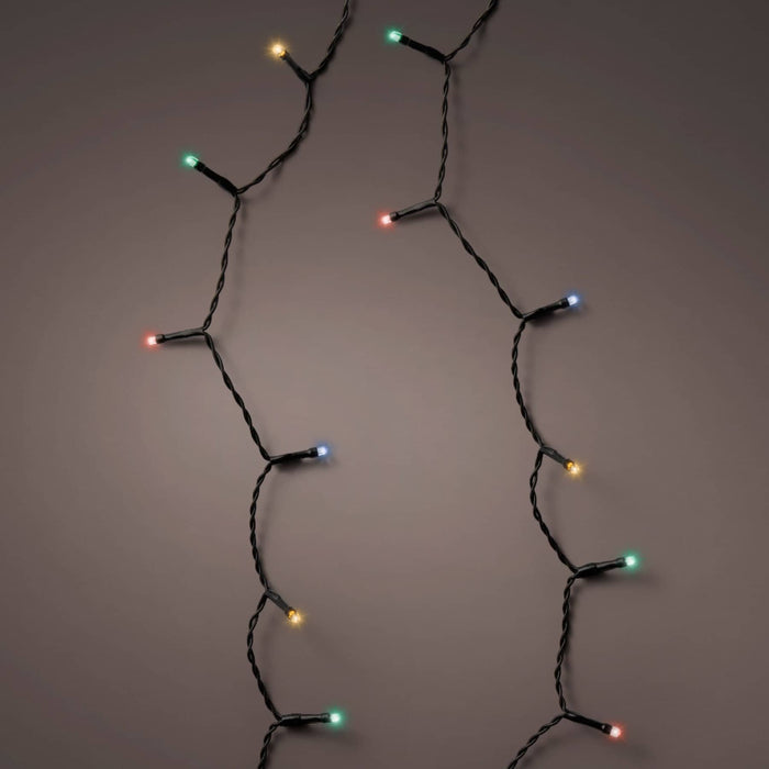 24 FT 96 LED Multicolor Black Wire 8 Function Twinkle Battery Operated