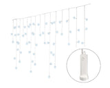 23 FT Cool White 192 LED Icicle 8 Function Twinkle Battery Operated
