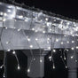 23 FT Cool White 192 LED Icicle 8 Function Twinkle Battery Operated