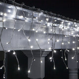 23 FT Cool White 192 LED Icicle 8 Function Twinkle Battery Operated