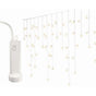 23 FT Warm White 192 LED Icicle 8 Function Twinkle Battery Operated