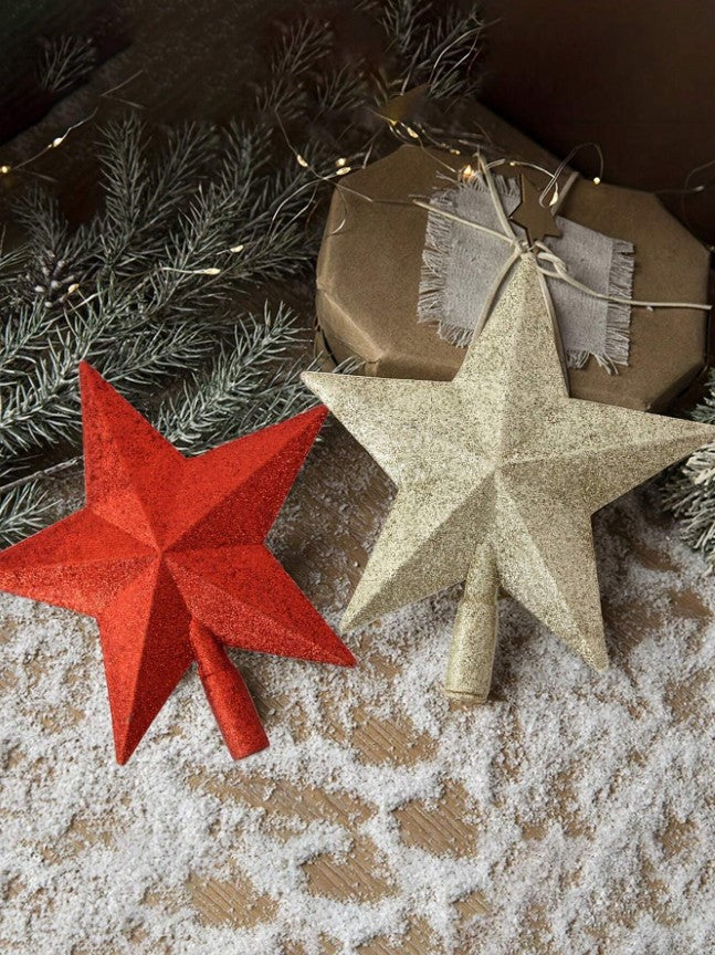 7.5" Gold Glitter Star Tree Topper