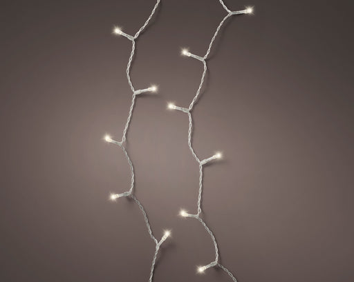 47 FT 192 LED Warm White Light Transparent Wire 8 Function Battery Operated
