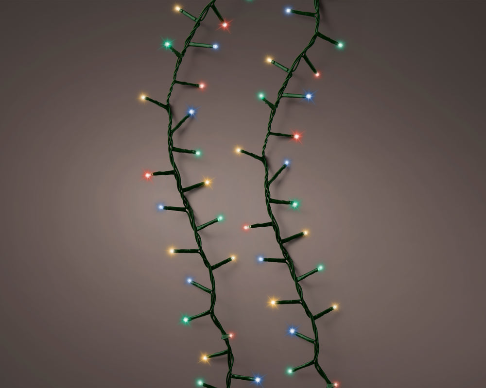 36 FT 500 LED Red, Green, Classic Warm Compact Lights With Green Wire