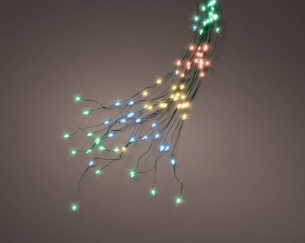 8 FT 832 Micro LED Multi Bunch Lights With Green Wire