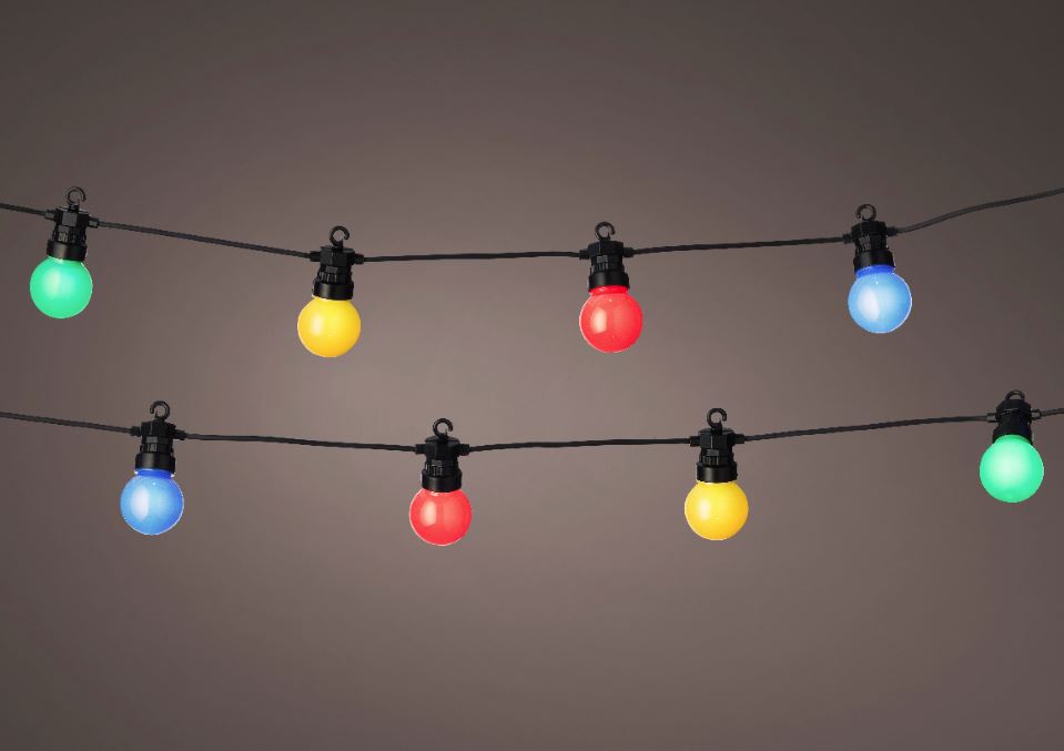 31 FT Starter Set Multicolor Milky Party Connect 1 String of 20 Bulbs